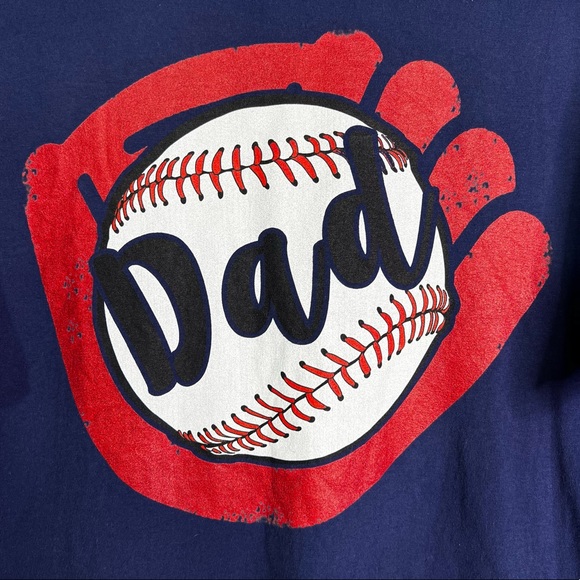 Port & Company Baseball Dad Short Sleeve Graphic Crewneck T-Shirt Men’s Sz XL - Picture 3 of 6